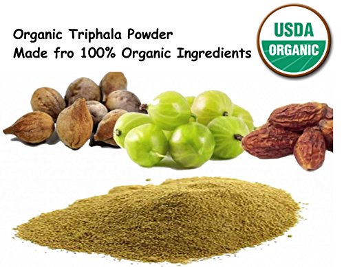 Just Jaivik Organic Triphala Powder - Usda Certified Organic, 227 Gms / 1/2 Lb Pound / 08 Oz - Best Of Indian Ayurveda #TOP2
