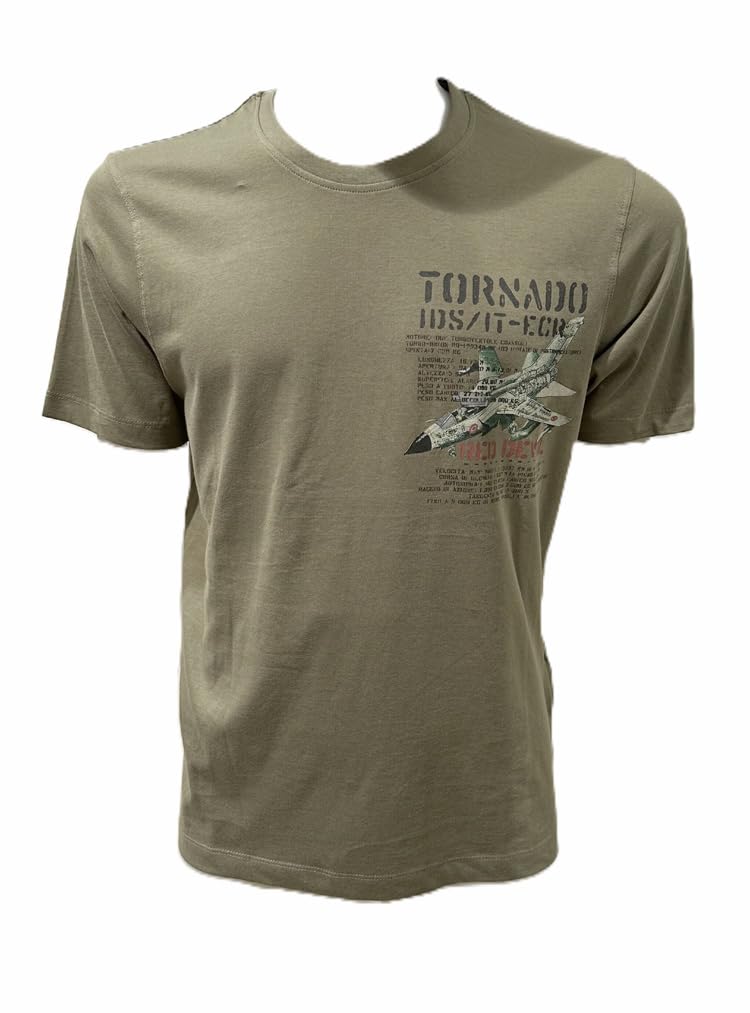 Aeronautica Militare t-Shirt TS2537 con Stampa Tornado, Maglia, Maglietta, Felpa, da Uomo
