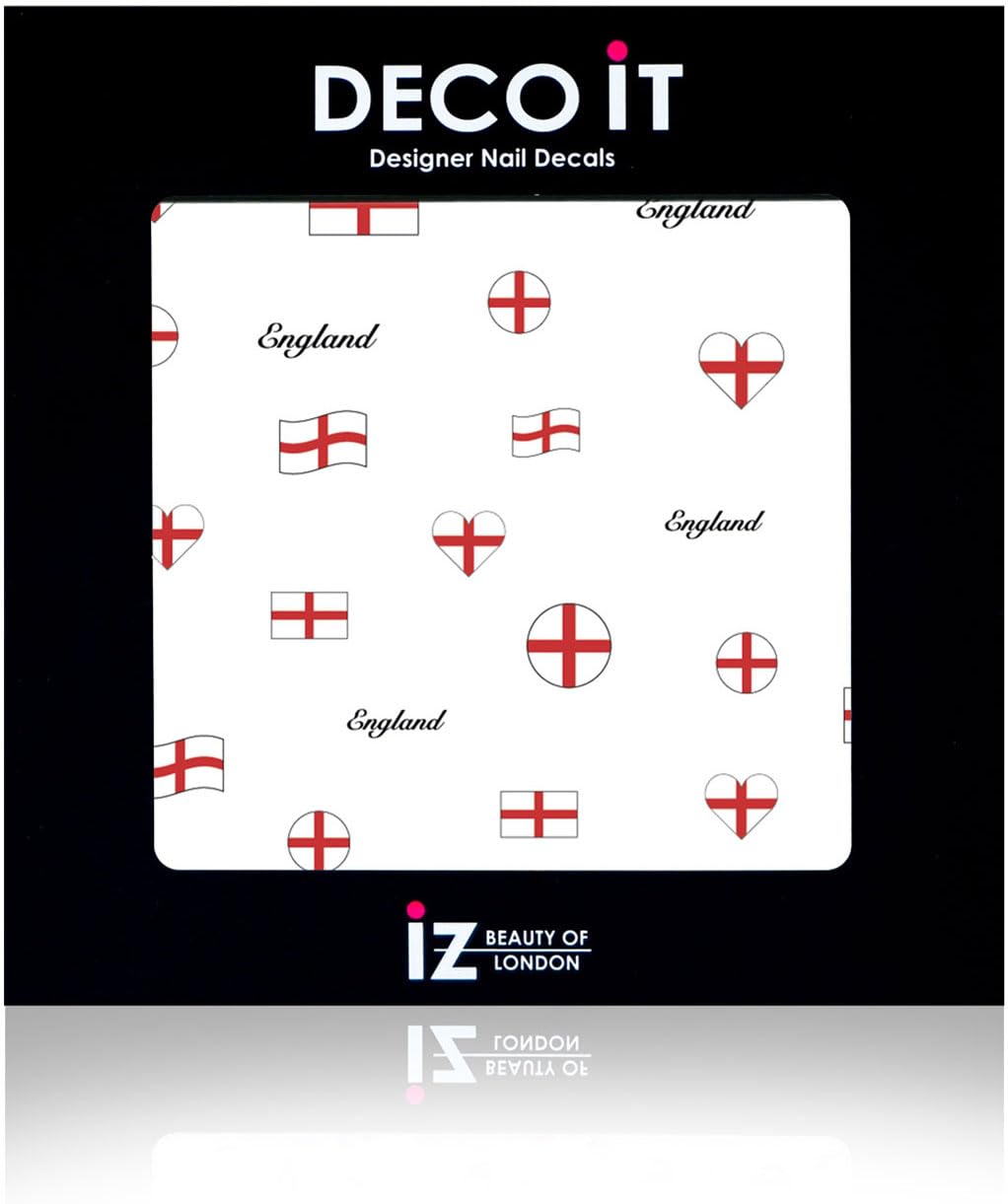 England Flag Nail Decals/Stickers by iZ Beauty LDN