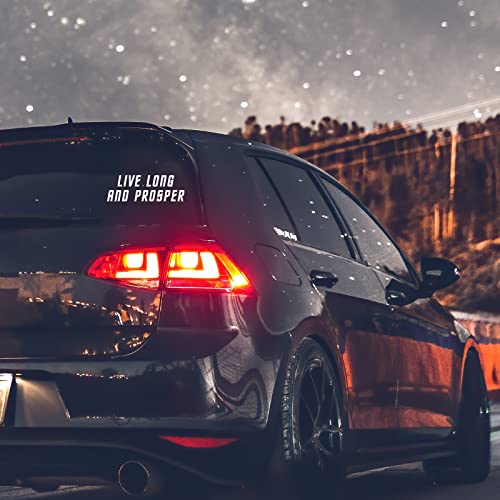 Live Long Prosper Sticker Decal Notebook Car Laptop 8" X 2.75" (White) #TOP1