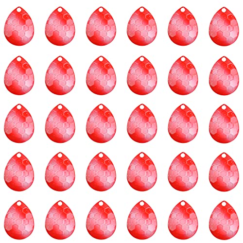 30Pcs Painted Colorado Blades, Metal Spinner Blades Fishing Lure Making Supplies For Spinner Spinnerbaits Walleye Rig Bass Fishing #TOP22