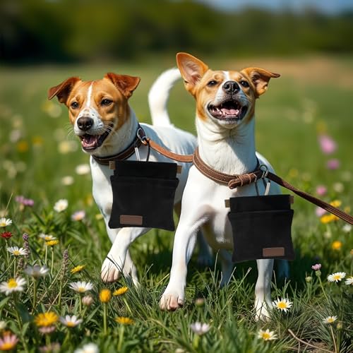 ElevateTech Leckerlibeutel für Hunde Freihändiges Trainingstasche Kleine Futterbeutel Hundeleckerlitasche mit Automatischem Verschluss Hundetraining Leckerlitasche für Welpen, Reisen oder im Freien