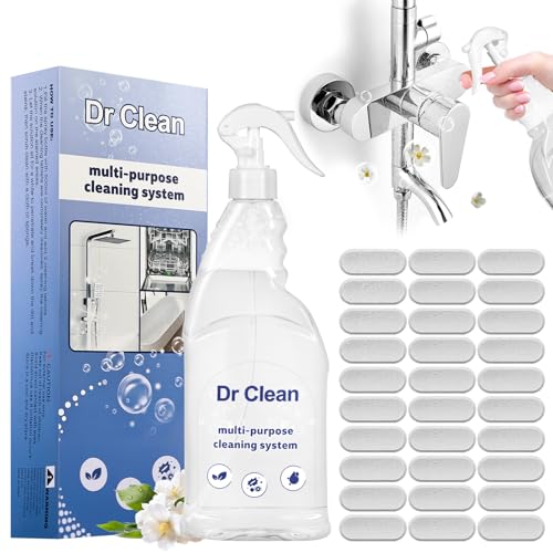 Dr Clean Updated Spray Cleaner for Ovens Concentrated Cleaning Tablets Instant Dissolving Stain Removal Spray Multi-Surface Cleaner for Kitchen Bathroom & More (30PCS)