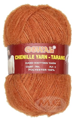 Image of M.G ENTERPRISE Knitting Wool Yarn, Soft Fancy Feather Wool Deep Mustard 400 GMS Best Used with Knitting Needles, Soft Fancy Wool-NF Art-AFBI