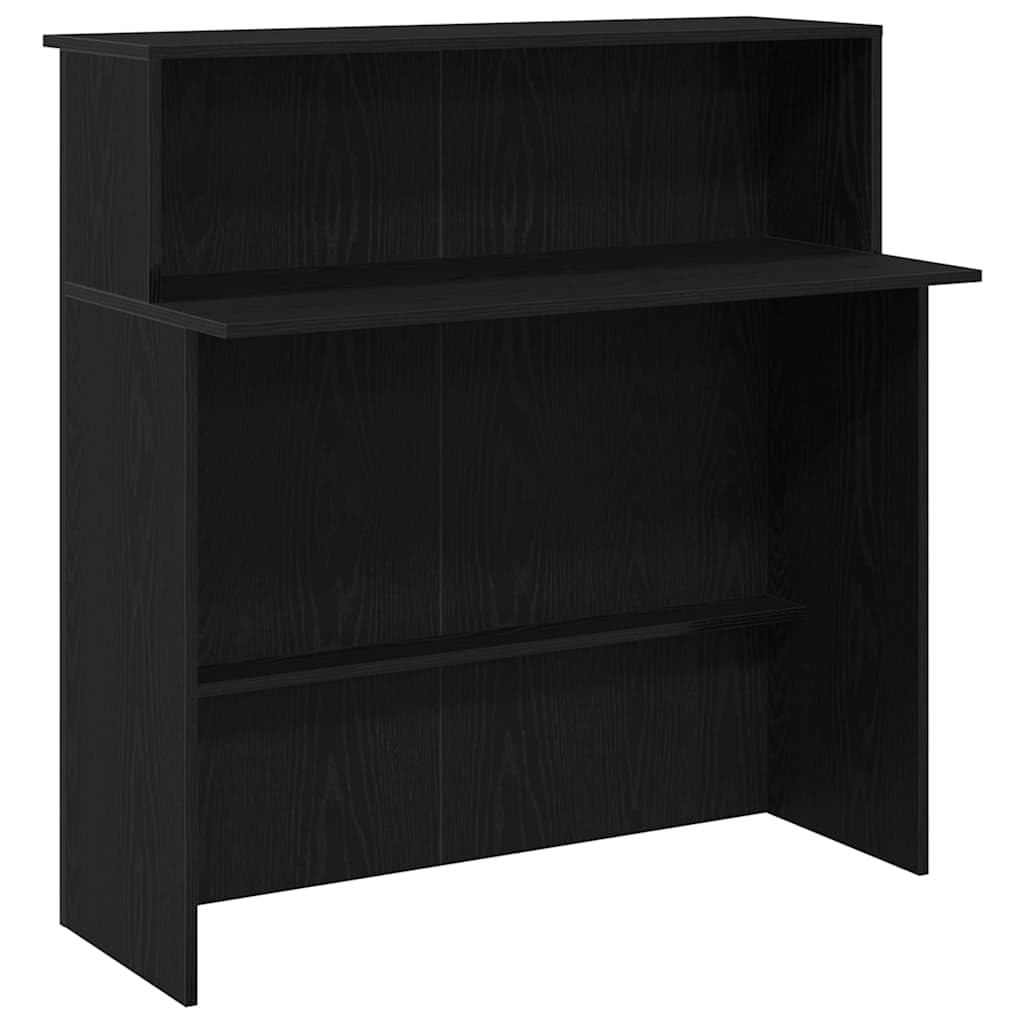 vidaXL Mostrador de recepción Negro 100x50x103,​5 cm Madera ingeniería