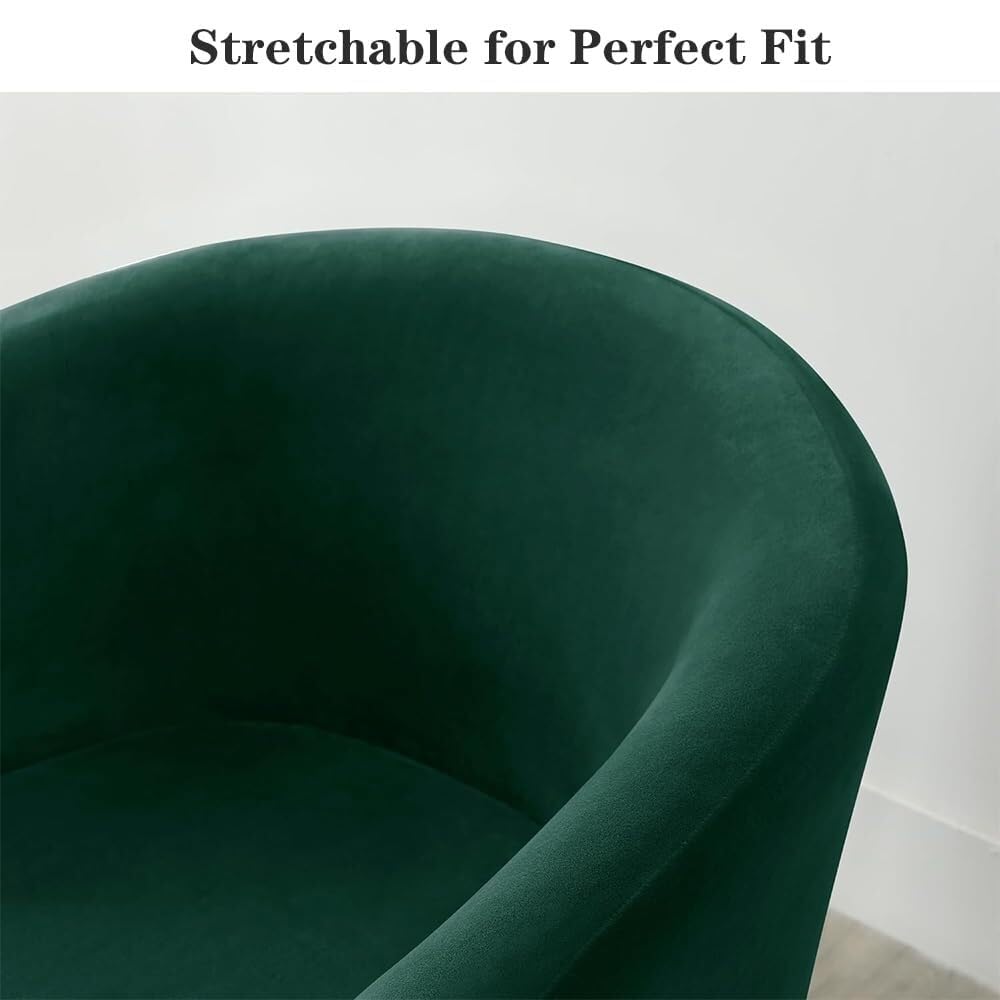 Copripoltrona Chesterfield 1 posto Copripoltrona in velluto 2 pezzi Copripoltrona elasticizzato di Tullsta Club Copripoltrona da cocktail(Dark Green)