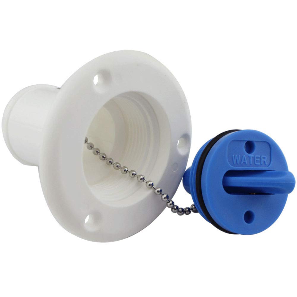 POFET Tappo di Riempimento per Ponte Marino in Plastica, Tappi di Riempimento per Carburante, Benzina, Gas, Diesel o Acqua (Bianco)