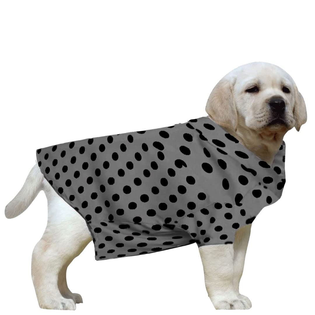 Western Era Cotton Printed Breathable Basic Vest Dog Shirt, Super Soft Shirt, Cute Lightweight Thin Shirt for Your Furries, Ultra Comfort Dog Apparel (XXXLarge - 30 inch) (Polka Grey) (B0BCKMHGXZ) Amazon Price History, Amazon Price Tracker