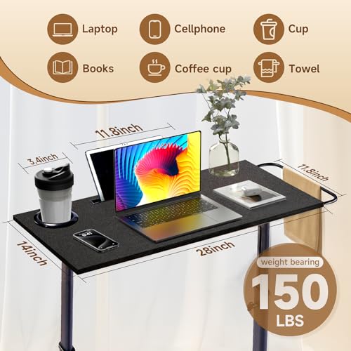 Image of VTORY Adjustable Standing Desk for Walking Pad Treadmill, Desk for Bike /Cycling, Stand Table for Treadmill Walking Pad, Bike /Walking Pad /Treadmill Trainer Desk Stand, Attachment, Bar for Walking Pad