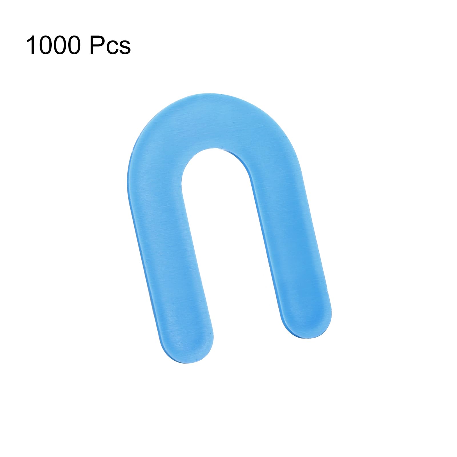 sourcing map Distanziatori per piastrelle a ferro di cavallo, 1,5 mm, a forma di U, in plastica, per livellamento piastrelle, 1000 pezzi, blu
