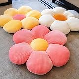 M Mute Touch 3Pcs Flower Pillows,18'' Plush Flower Shaped Throw Pillow, Butt Cushion, Floor Pillow, Decorative Seating Cushion for Bedroom, Sofa, Chair, Cute Room Decor (Multicolor)