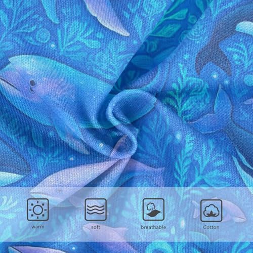 Joisal Personalized Girls Underwear Toddler 2t Cotton Little Girl Panties Marine Whales Sea Creatures Blue Briefs Underpants3