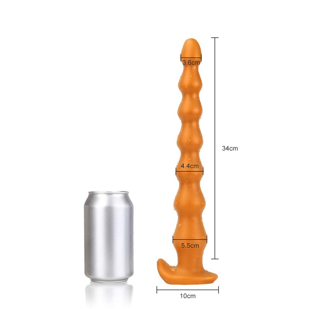 SXOVO Bolas Anales, Juguetes Anales de Silicona Líquida con Siete Bolas, Dilatador Anal para Estiramiento Anal BDSM Juguetes Eróticos para Mujer Hombre Pareja Sexuales (L)