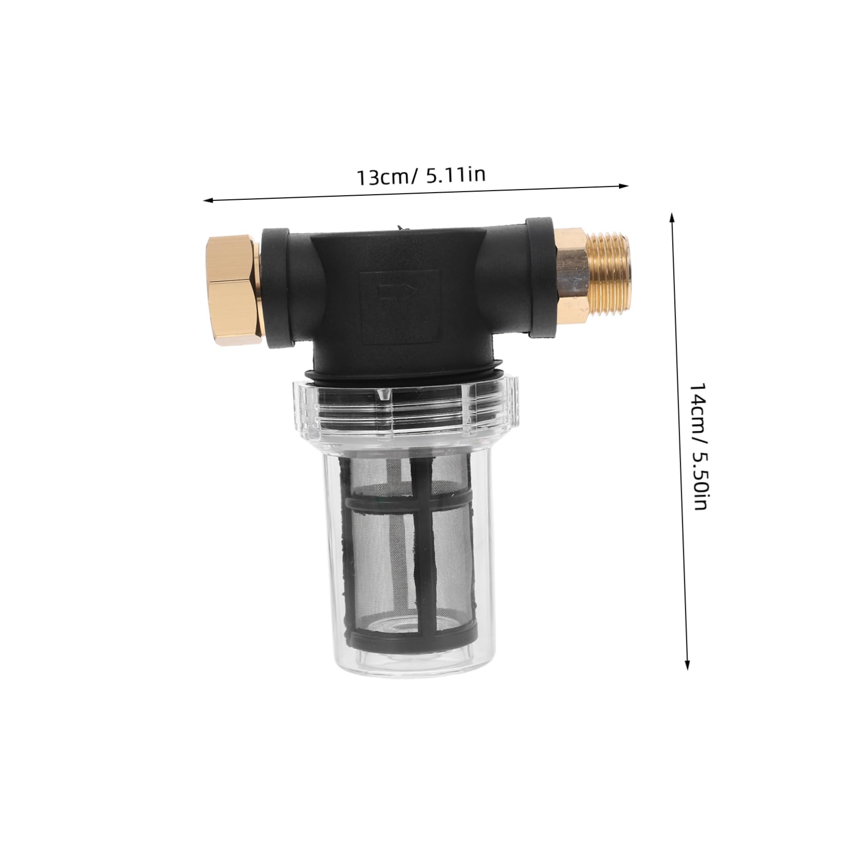 Luxshiny Filtro de Agua para Hidrolimpiadora y Grifo, Negro, Plástico Metal