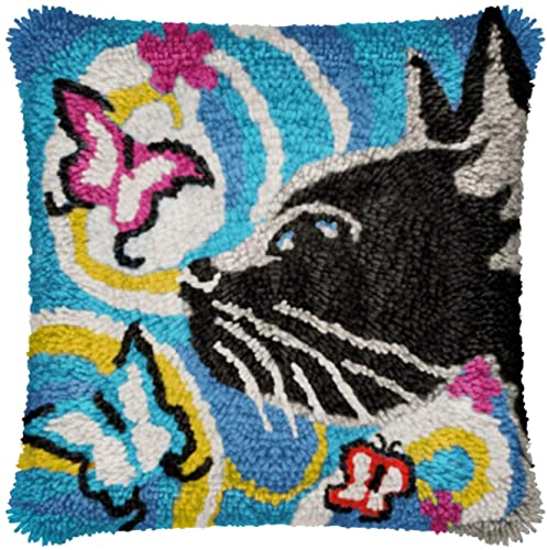 Myriad Choices DIY Knüpfhaken-Set, Kissenbezug, Sofakissenbezug, Bastelset, Stickerei, Teppich-Set,...