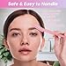 Phafaloop 100 Pcs Eyebrow Razor and Face Razor for Women and Men, Safe and Beginner-Friendly Dermaplaning Tool with Protective Cover