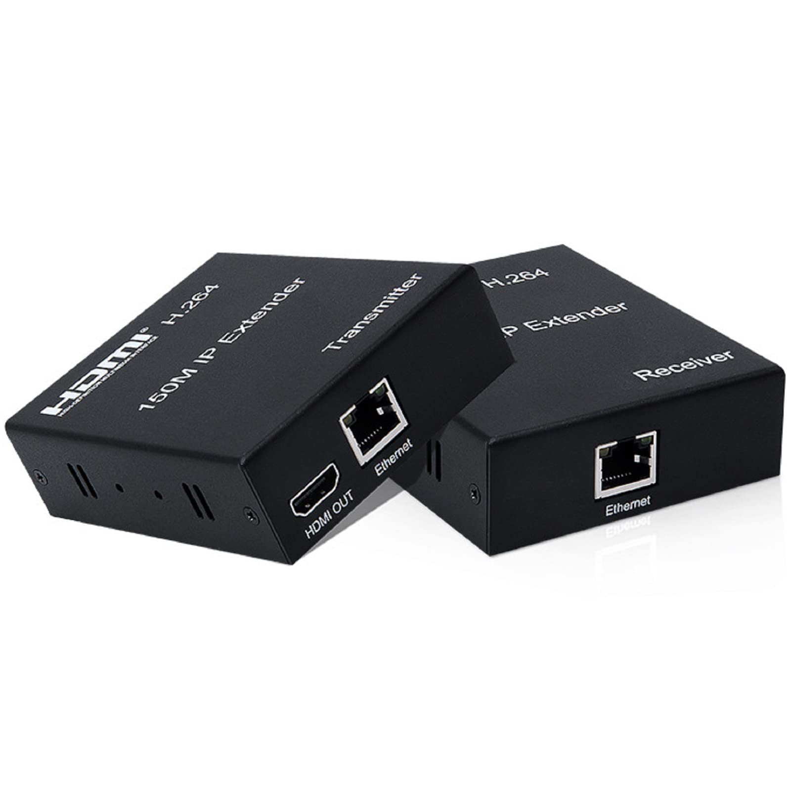 NATEFEMIN IP HDMI Extender Splitter Up to 150M Over CAT5e CAT6, Extend 4K@30HZ Audio Video, Transmit Audio Video Synchronously