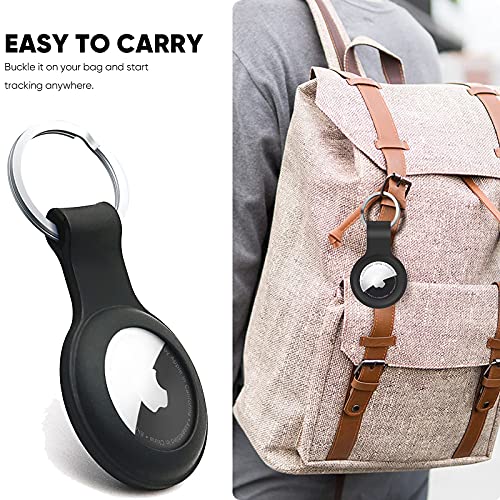 Capa para Apple AirTag, suporte de chaveiro AirTags de silicone, capa compatível com AirTags chaveir