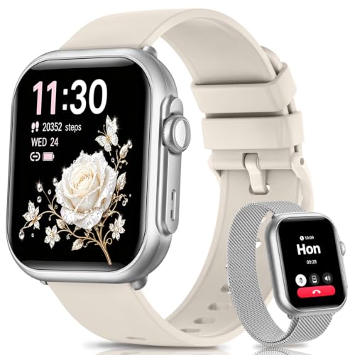 Smart Watch for Women,Fitness Watch Tracker with1000mAh Battery&2 Bands - image 1