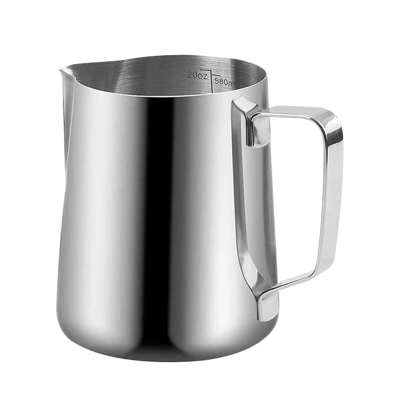 Jarra for espumar leche de 20oz, jarras for vaporizar Espresso 600ml, taza for, café capuchino Latte Art, jarra acero inoxidable 304(600ML)
