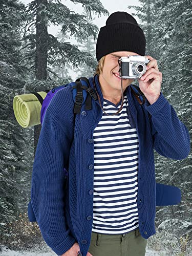 Image of Hestya Full Face Cover Knit Ski Mask Ultra-Thin Full Face Mask Winter Bike Cycling Balaclava with 2 Holes for Outdoor Sports