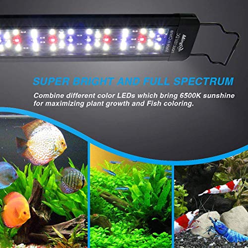 MingDak LED Aquarium Fish Tank Light Fixture,Full Spectrum Lighting for Freshwater Planted Aquariums,Slim & Thin… - Image 4