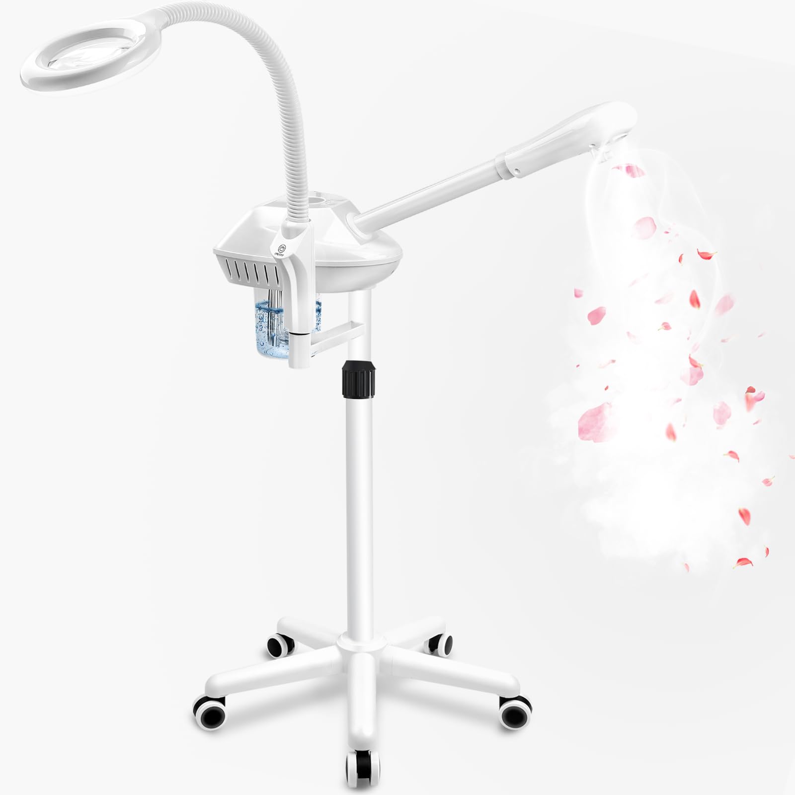 Salon Señor Facial Steamer Professional,2-in-1 Facial Steamer with 5X Magnifying Lamp,Ozone Facial Steamer for Facial deep Cleaning,Esthetician Facial Steamer for Home or SPA Use