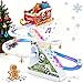 RCOOS Panda Climbing Toy Set Electric Light Slide Climbing Toys for Automatic Stairs,Playful Santa Race Game Christmas Roller Climbing Toys with LED Light and Music for Toddlers Boys Girls