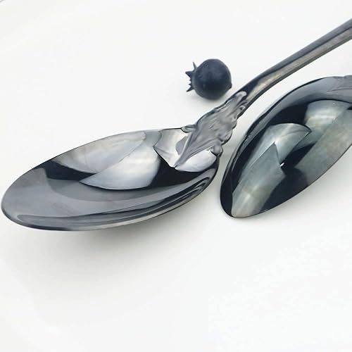 Miniatura 8 de JASHII Juego de vajilla familiar de 4 piezas para 1 juego de vajilla plateada, ideal para reuniones familiares y uso diario, cucharas, cuchillos,