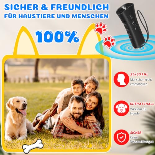 WEIMEIH Anti Bell Gerät Hunde, Anti Bell Halsband für Hunde, Handheld Ultraschall Anti Bell Gerät Hunde, Effektiv Haustiertraining, Hundegebell Stoppen, Hundetrainings Geräte Draußen Zuhause
