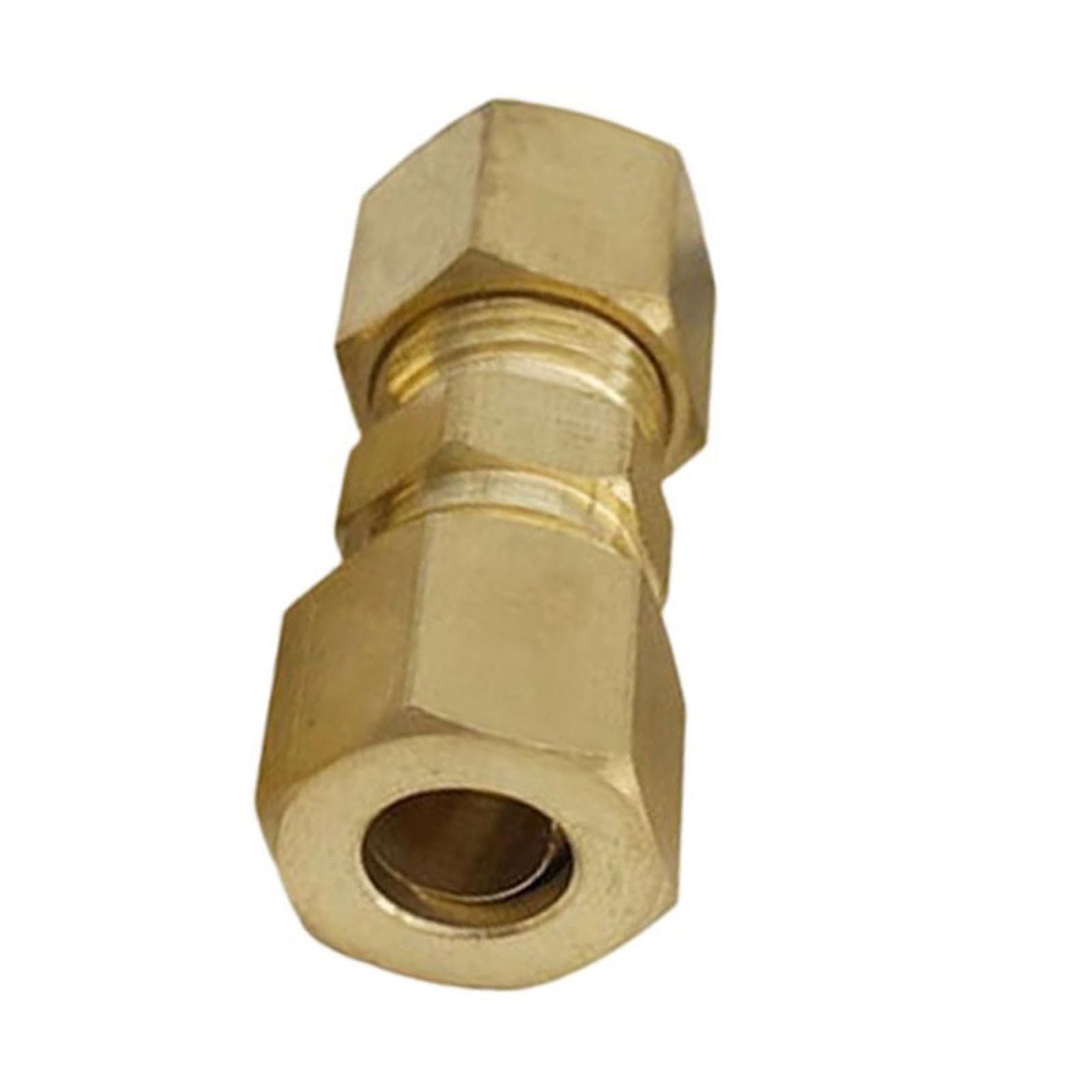 Brass 3/16 Brake Line Connector, Corrosion-Resistant Leakproof Seal for Automotive Repairs High-Pressure Brass Coupling for Automotive Repairs