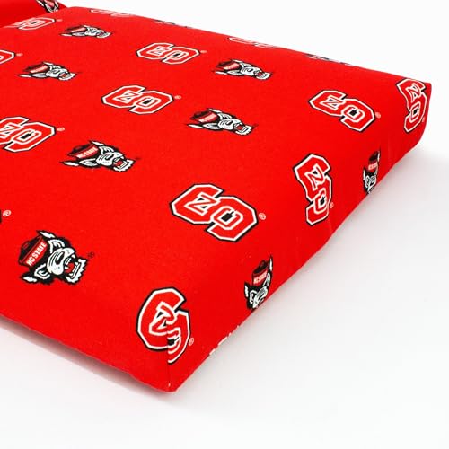 Image of College Covers Everything Comfy North Carolina State Wolfpack 2 Piece Chair Cushion