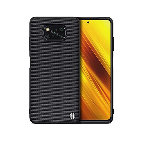 Image of Nillkin Case for Xiaomi Poco X3 X 3 Pro (6.67 inch Inch) Textured Series Nylon Fiber Tough & Durable PC + TPU Material Luxury Protect Black