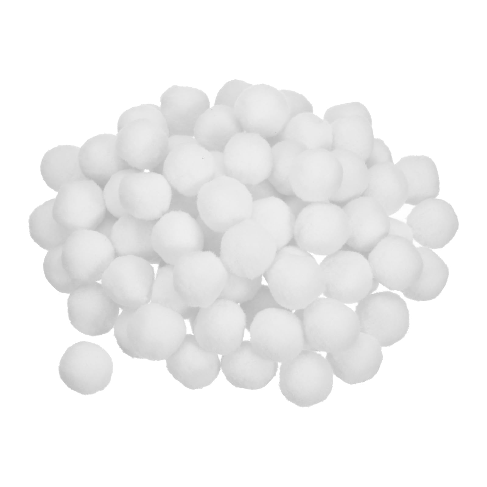 Unifizz 100Pcs Pom Felt Balls, 2cm White Fabric Pom Poms for Crafts, DIY Decor and Festive โ image 1