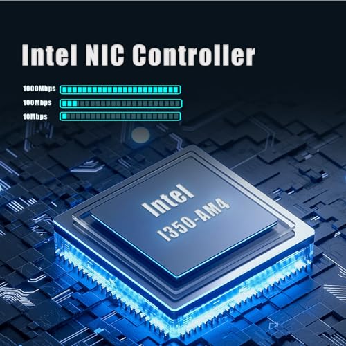 GLOTRENDS ST7397 Tarjeta de Red de Servidor con 4 Puertos Gigabit RJ45 y Controlador Intel I350-AM4 miniatura 4