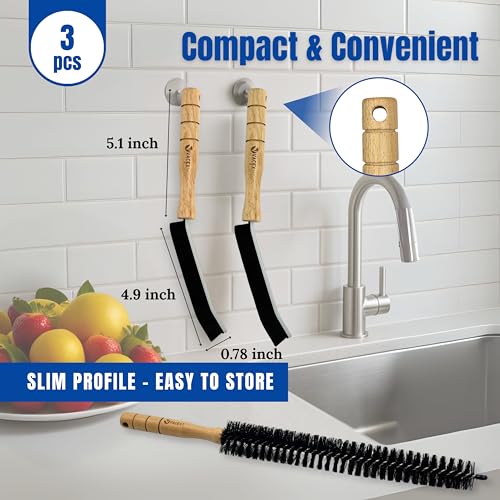 Image of Dryer Lint Brush Vent Trap Cleaner, Refrigerator Condenser Coil Brush & Crevice Gap Cleaning Brush (2PCS) for Household Use - Grout Scrub Brush, House Cleaning Supplies, Home Essentials