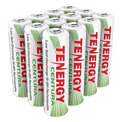 Tenergy Centura AAA NIMH Rechargeable Battery, 800mAh Low Self-Discharge Triple A Battery, 12 Pack