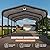 Benass 12x20FT Heavy Duty Metal Carport, Galvanized Steel Roof Portable Garage with PE Sidewalls, 2x2 Reinforced Square Tube Frame, All-Weather Waterproof Shelter for Car, Truck, Boat