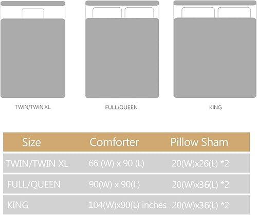 Miniatura 4 de Blessliving Juego de edredón azul de 3 piezas con fundas de almohada, juego de ropa de cama de acuarela con diseños impresos en 3D, edredón