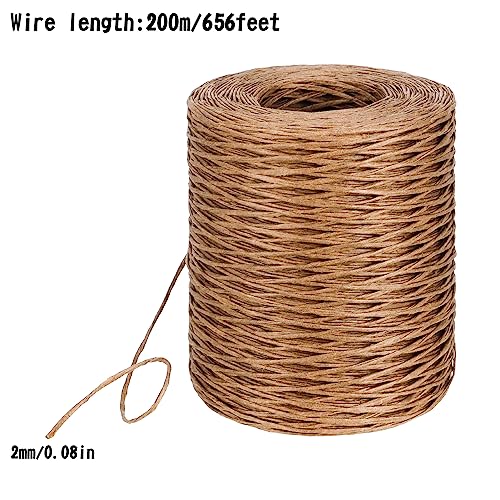 Opopark 2mm Floral Wire,656 Feet Bendable Vine Bind Wire for Floral Bouquets Wrapping,Floristry Arrangement and Crafts(Brown) - Image 2