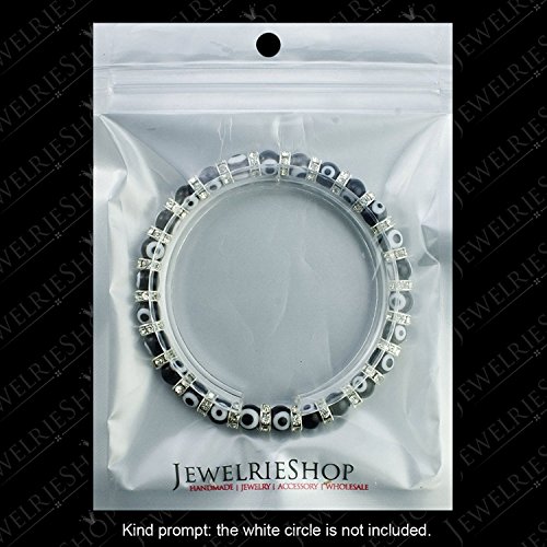 Jewelrieshop Turkish Evil Eye Bracelet Murano Glass Turkish Eye Bead Bracelet For Women (Red, Black, Blue Evil Eye Bracelet) #TOP4