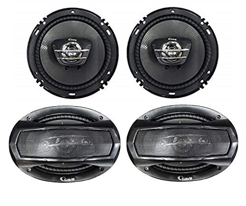 Cave® A Sets of Cave 6-Inches Car Speakers with Inbuilt Tweeter and Cave Oval Car Speakers,6'/9' Rear Speakers with Inbuit Tweeters.6-Inches Door and 6'/9' Tray Speakers.