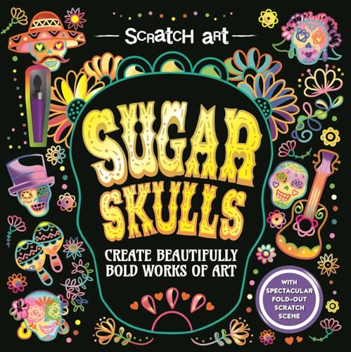 Scratch Art: Sugar Skulls-Adult Scratch Art Activity Book: Create Gorgeous Día de los Muertos Inspired Artwork image 5
