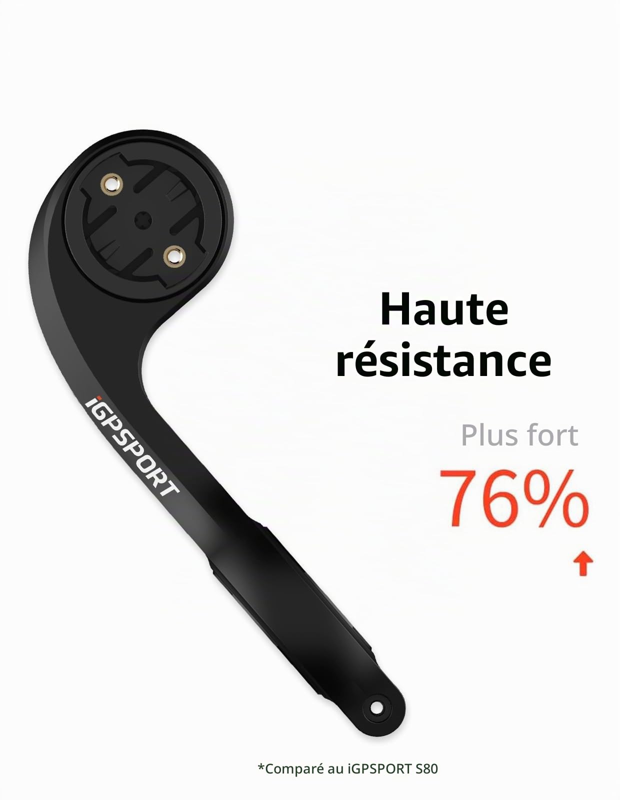 iGPSPORT BiNavi Air Compteur Velo sans Fil et M80 Support de Vélo à Montage Avant