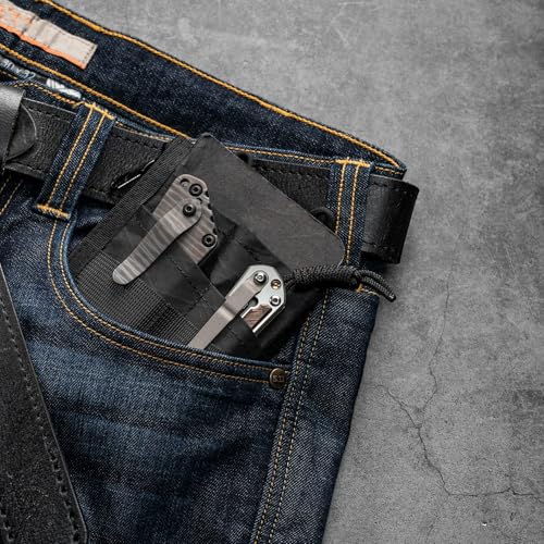 Image of VIPERADE VE18 EDC Pouch, Pocket Organizer Pouch for Men, EDC Pocket Organizer Pouch, 3 Slots with 2 Zipper Pockets, Velcro Pouch Multitool Pouch (XPAX-BK)