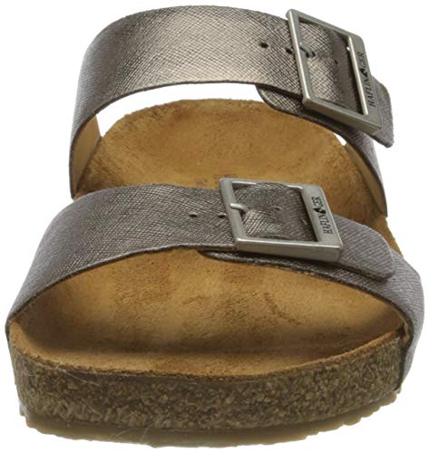 Image of HAFLINGER Andrea Elegant Leather Sandals with Rubber Sole and Cork Latex Footbed Unisex