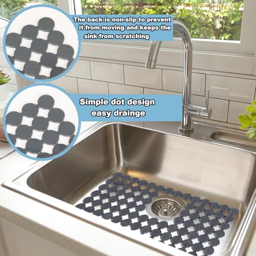 Protector para Lavabo de Cocina PVC Gris 15.7 x 11.8 pulgadas miniatura 4