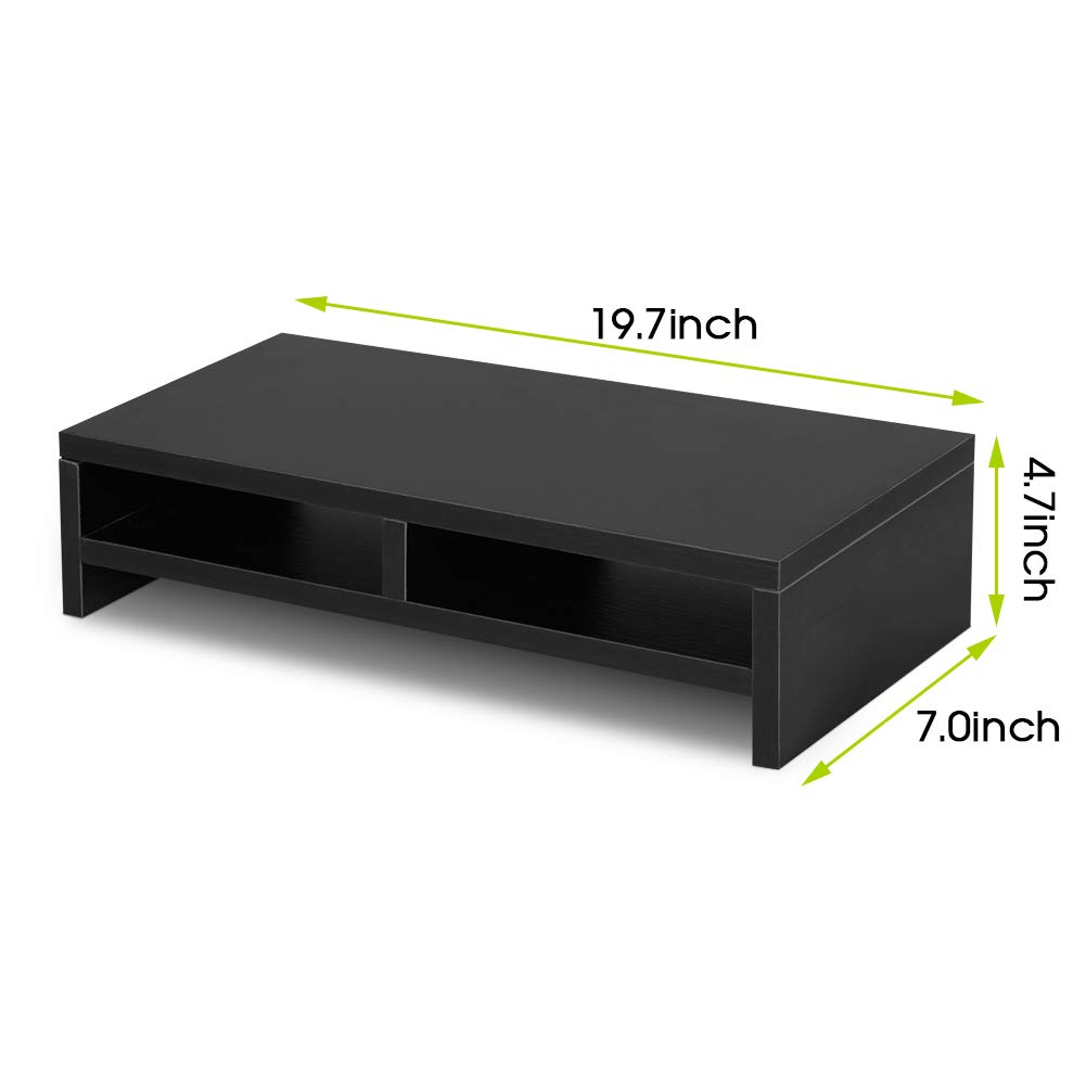Supporto per Monitor per PC con Ripiani, Supporto Monitor Cassetto, Supporto Ergonomico per Laptop,Riser per Schermo, Organizzatore di Archiviazione Desktop per Casa o Ufficio - 50 x 20 x 11,7 cm