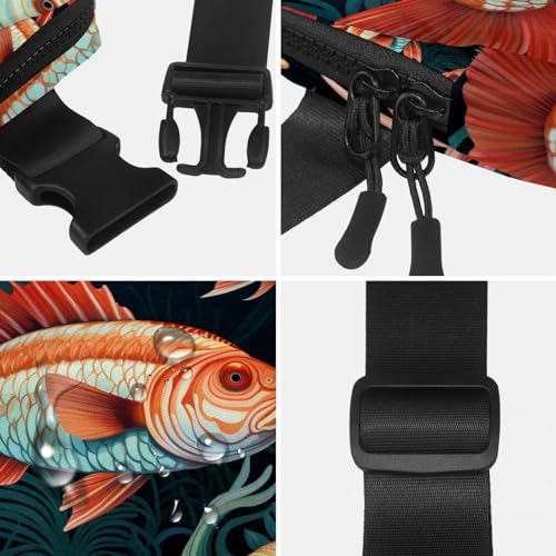 Riñonera de peces para running y viajes con correa ajustable multicolor 4