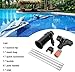EROCK Portable Detachable Pool Vacuum Cleaner, Swimming Pool Vacuum Jet, Pond Fountain Underwater Cleaner, 5 Pole Sections, Suction Tip Connector Inlet Cleaning Tool for Leaves, Dirt, Sand & Silt